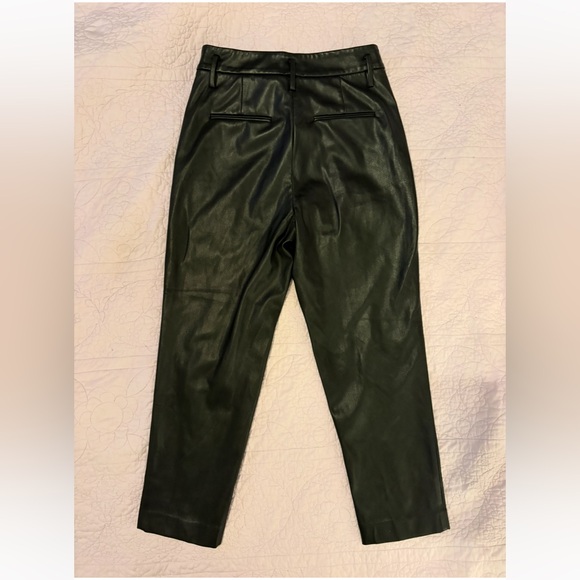 Ann Taylor Black Leatherette Trousers - Picture 2 of 7